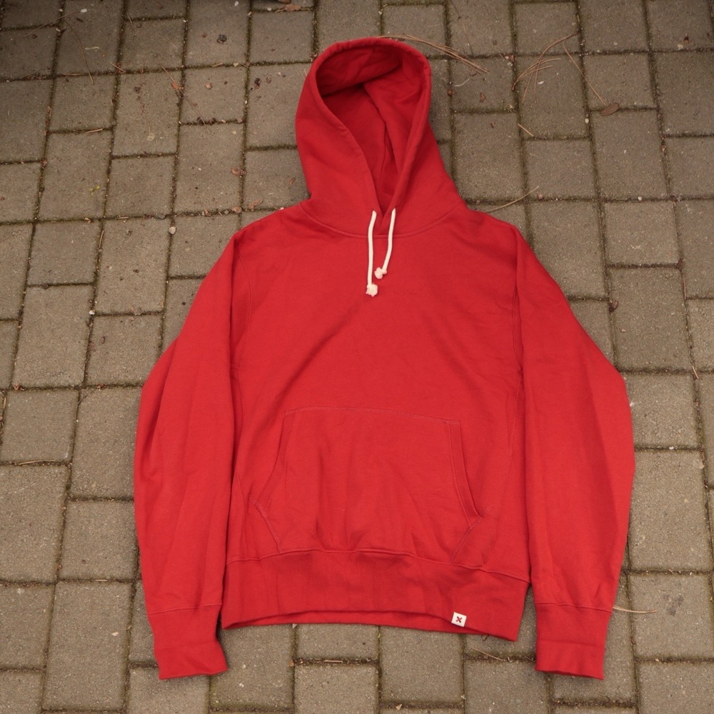 Best Made Co. Men's Heavyweight Weave Standard Hoodie Red Sz Med Pullover